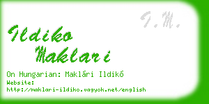 ildiko maklari business card
