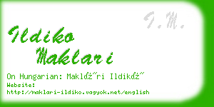 ildiko maklari business card